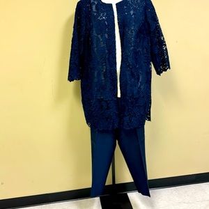 Talbots navy pant set